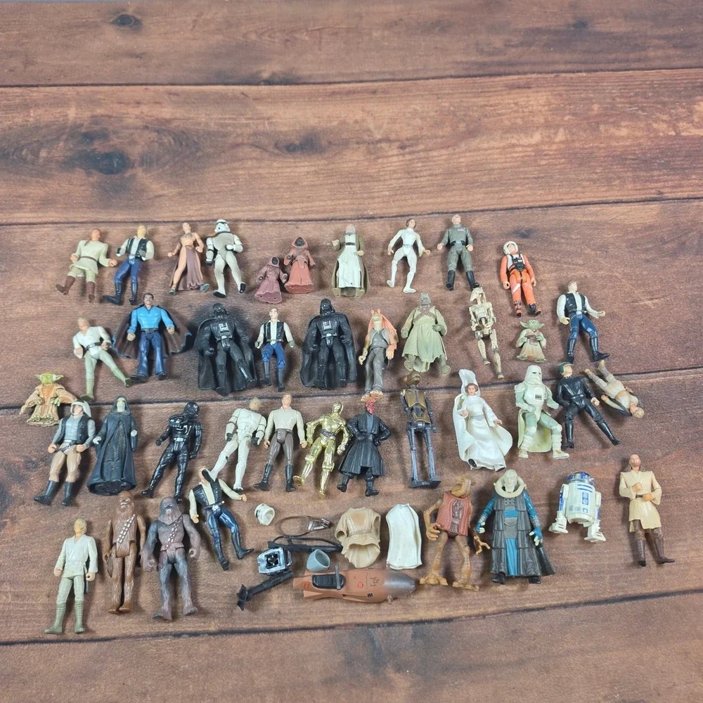 Hasbro Star Wars Action Figure Lot 40+ Pc Multicolor Good Vintage Modern Mix